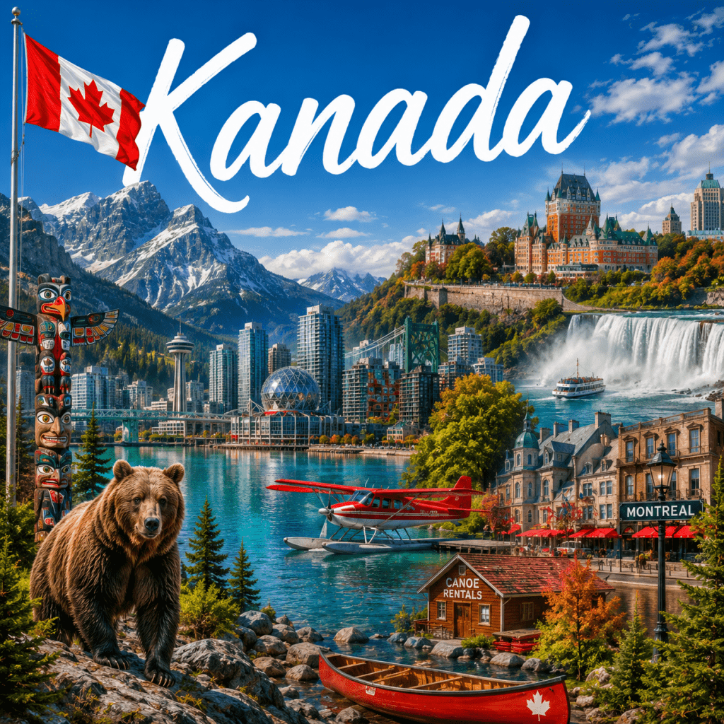 Reisen nach Kanada z.B. nach Vancouver, Montreal, Quebec, St. Lawrence, Nova Scotia, Calgary, Winnipeg, Ottawa, Vancouver Island