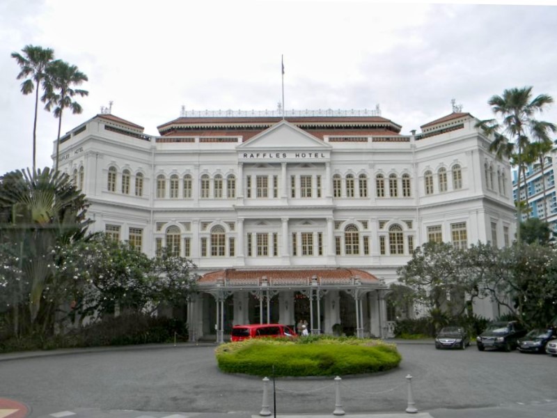 Raffles Hotel in Singapur von außen