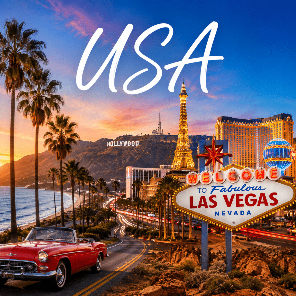 USA Reisen z.B. nach Las Vegas, New York, Chicago, New Orleans, Atlanta, Boston, Neu England, Kalifornien, Los Angeles, San Francisco, Detroit, Grand Canyon, Florida, Miami, Key West, Hawaii, Seattle, Yosemite Nationalpark, Yellowstone Nationalpark, Grand Teton Nationalpark, San Diego, Houston, Dallas, Washington, Philadelphia, Phoenix, Route 66
